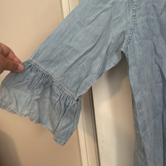 John Mark Women's Relaxed Fit Blue Ombré Shirt with Bell Sleeves Size M - Picture 10 of 12